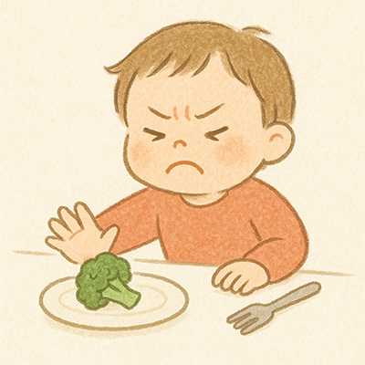 野菜を食べたがらない子