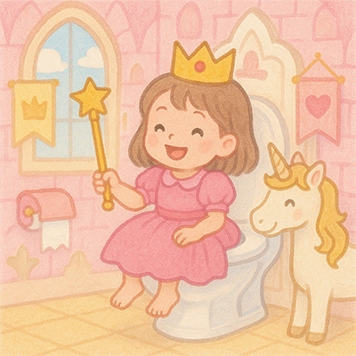 お姫様ごっこでトイレに行く子ども