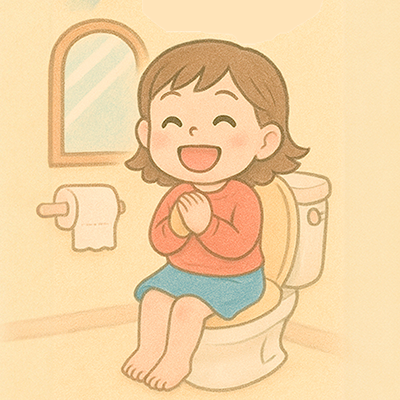 トイレでできて喜ぶ子ども