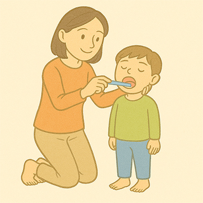 横・後ろ立ちみがき